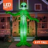 Joyfy 9 FT Tall Halloween Inflatable Giant Alien Decoration with Built-in LEDs for Halloween Indoor Outdoor Yard Garden Lawn Holiday Party Decoration - 2 of 4