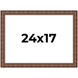 PosterPalooza | 24x17 Modern Bamboo Picture Frame, UV Acrylic, 5 Finishes - 1 of 4