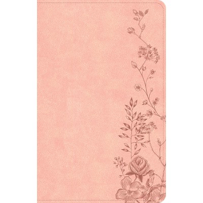 CSB Single-Column Compact Bible, Digital Study Edition, Blush Floral Leathertouch - by  Csb Bibles by Holman (Leather Bound)