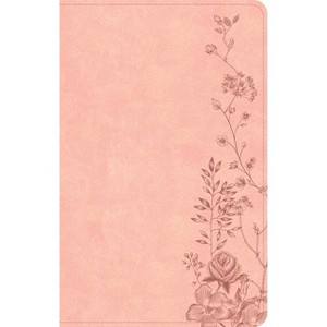 CSB Single-Column Compact Bible, Digital Study Edition, Blush Floral Leathertouch - by  Csb Bibles by Holman (Leather Bound) - 1 of 1
