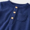 Baby Boys' Henley Cozy Long Sleeve Romper - Cat & Jack™ - 3 of 4