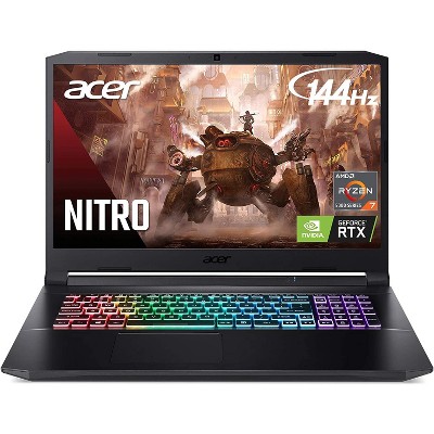 Acer Nitro 5 - 17.3" Laptop AMD Ryzen 7 5800H 3.2GHz 16GB RAM 1TB SSD W10H - Manufacturer Refurbished
