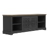 Galano Raccon 68.2 in. 2 Door TV Stand Fits TV's up to 75 in. in Ivory with Knotty Oak, Black with Knotty Oak - 3 of 4