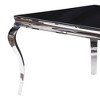 Acme Furniture Fabiola Dining Table Black Glass Top/Stainless Steel - 2 of 4