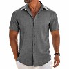 COOFANDY Button Down Shirt Short Sleeve Casual Shirts Linen Shirts - 4 of 4