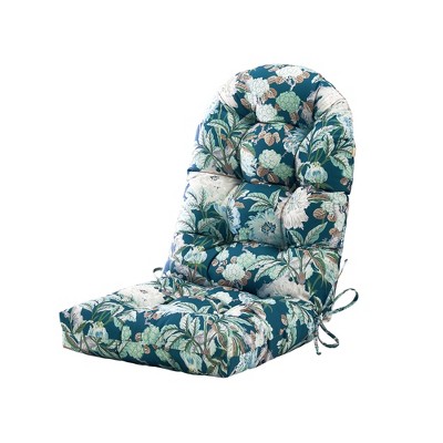 Outdoor Adirondack Chair Cushion for Patio Furniture,Tufted Thick Seat & Round High Back Rocking Oudoor Colorful Cushion, 48"x21"x4" inches,Floral