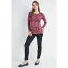 Hello Miz Women's Floral Tie Waist Long Sleeve Maternity Top - 4 of 4