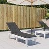 vidaXL Deck Chair Cushion Melange Anthracite (29.5"+41.3")x19.7"x1.2" Fabric - 3 of 4