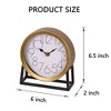 Aoibox Modern Golden Table Clock on Stand, Decorative Desk & Shelf Clock, Silent Mantel Clock for Living Room, Bedroom, Desk, Gift (Gold) - 3 of 4