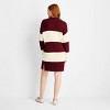Women's Long Sleeve Oversized Rugby Mini Sweater Dress - Future Collective - 2 of 3
