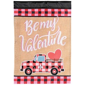 Dicksons Magnolia Garden Outdoor Flag Decoration For Garden, Yard, Or Walkway Standard 13 x 18, Weather Resistant Polyester, Truck Be My Valentine - 1 of 1