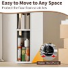4-Tier Narrow Bathroom Storage Cabinet, Slim Rolling Storage Organizer with Drawers, Wheels,Toilet Paper Holder for Small Spaces - 3 of 4