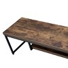 INFURNIC TV Stands and Consoles Weathered Oak TV Stand with Open Shelf Media Compartment for Living Room, Brown, 47"*16"*16" - 3 of 4