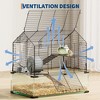 Jojoka Pet Hamster Cage with Water Bottle, Ramps, Food Dish, Silent Wheel, Portable Acrylic Habitat for Mice, Gerbils, Guinea Pigs - 3 of 4