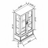 Curio Cabinet With Light, Glass Cabinet With Adjustable Glass Shelves, 2 Doors And 1 Drawer Glass Cabinet Display-Cuddlewood - 4 of 4