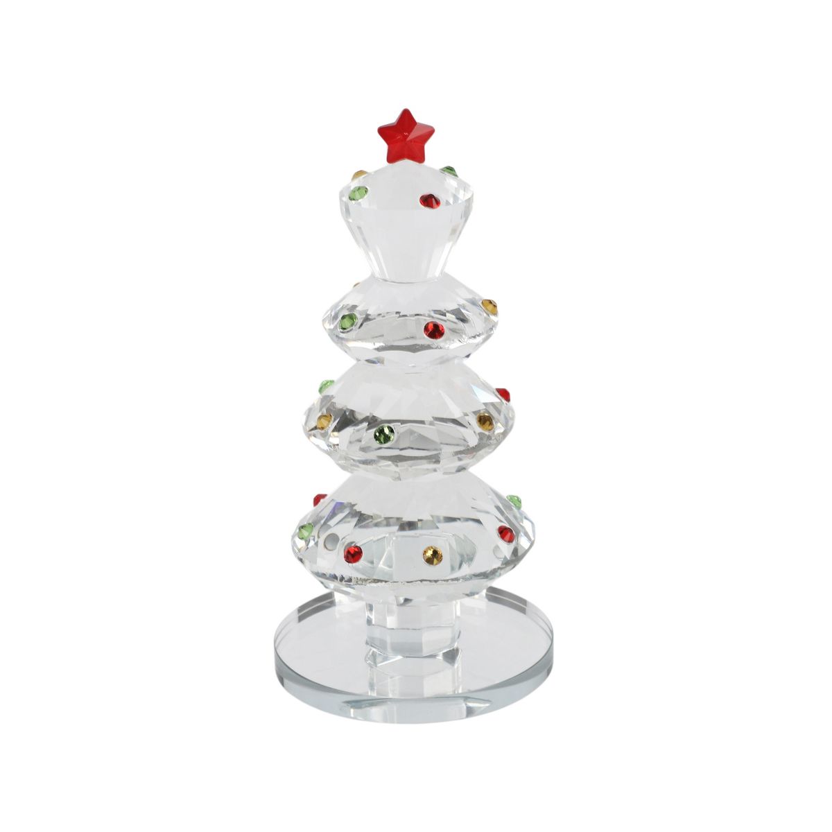 Saro Lifestyle Crystal Christmas Tree Figurine - Decorative Holiday Tabletop Accent with Gem Detail - thumbnail 5