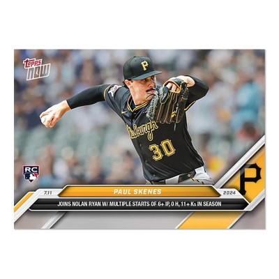 Topps NOW MLB 2024 Trading Card 407 | Paul Skenes
