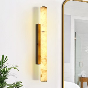 CityFurn Modern LED Wall Sconces With Alabaster Shade - 1 of 4