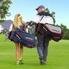 Tangkula 9.5" Golf Cart Bag w/14 Full-Length Divider Rain Hood Cooler Bag 8 Pockets - 3 of 4