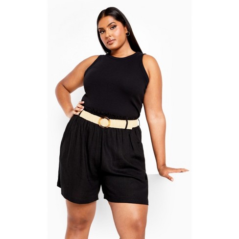 Women's Plus Size Kara Short - black | CITY CHIC - image 1 of 4