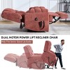 Chenille Power Lift Recliner Chair, Dual Motor Electric Recliner with Heat and Massage, Infinite Position for Elderly Living Room-Koiai - 2 of 4