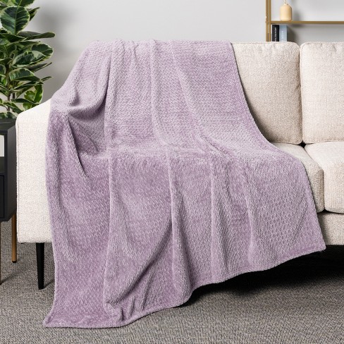 Light purple throw sale