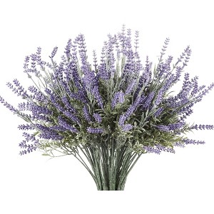 Butterfly Craze Butterfly Craze Artificial Lavender 4-Piece Bundle - Lifelike Faux Silk Plants for Crafting or Home Décor - 1 of 4