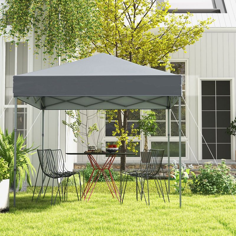 Tangkula Patio 6.6 x 6.6ft Outdoor Pop-up Canopy Tent UPF 50+ Portable Sun Shelter, 2 of 11
