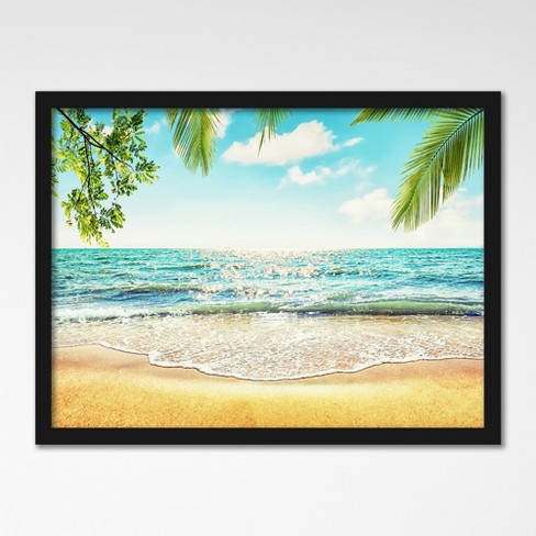 Americanflat Coastal 11x14 Framed Print - Sea Sand And Sun Wall Art Room  Decor By Manjik Pictures : Target