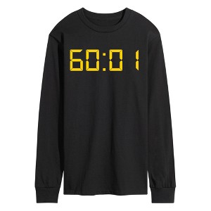 Men's Instant Message 60:01 Clock Football Long Sleeve Graphic T