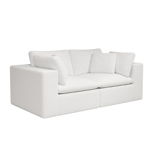 Dexmalle Corduroy Upholstered Modular Sectional Sofa,White - 1 of 4