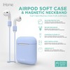 iHome AirPods Case Cover and Magnetic Neckband Bundle, Silicone Case, Charging Flexibility, Durable Protection, Pastel Blue - 2 of 4