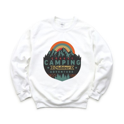 Simply Sage Market Women's Graphic Sweatshirt Forest Camping Badge