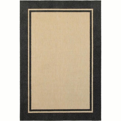 Oriental Weavers Cayman 5594K Sand/ Charcoal Indoor/Outdoor Area Rug - 1'10" x 3'3"