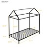House Bed Frame Twin Size Kids Bed Frame Metal  Platform Bed  Floor Bed for Kids Boys Girls No Box Spring Needed White - 4 of 4