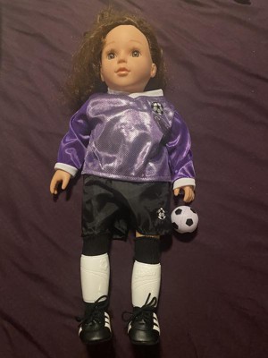 Sophia's Doll Soccer Outfit 6-Piece Set with Ball, Purple #1 Jersey,  Shorts, Socks, Cleats, and Shin…See more Sophia's Doll Soccer Outfit  6-Piece Set
