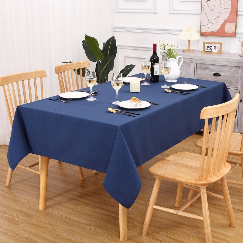 Jacquard Stripe Tablecloth, Water Resistant 180GSM Fabric Table Cloth Cover for Dining Tables, 2 of 7