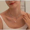 Diamond Necklaces for Wome - HTUTWOO™ Dainty S925 Sterling Silver/ 14K Gold Choker Necklace Simple Silver CZ Jewelry Necklaces - 2 of 4