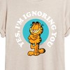 Women's - Garfield - Ignoring You Oversized Graphic T-Shirt - 2 of 4