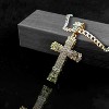 Ice City Men's Iced Cross Pendant Necklace, Gold & Silver Plated - 3 of 4