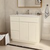 DOMETOUR 36 in. W x 21 in. D x 34.5 in. H in Antique White Plywood Ready to Assemble Floor Vanity Sink Base Kitchen Cabinet with Left Door - 2 of 4