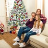 Tangkula Artificial Hinged Christmas Pines Tree Snow Flocked Decoration Tree - 4 of 4