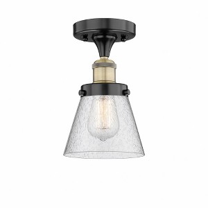 Cone - 1 Light Semi-Flush Mount In Industrial Style-8.25 Inches Tall and 6.5 Inches Wide - 1 of 1