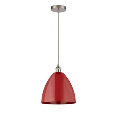 Plymouth Dome - 1 Light Cord Hung Mini Pendant In Industrial Style-14.75 Inches Tall and 12 Inches Wide