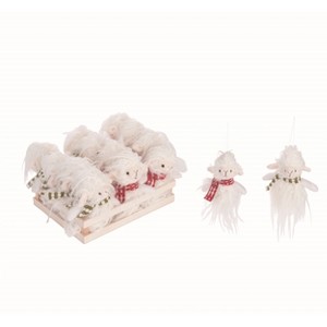 Transpac Polyester 14.96 in. Off-White Christmas Plush Merry Llama Ornaments Set of 12 - 1 of 2