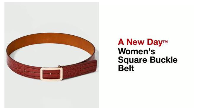 Women's Square Buckle Belt - A New Day™, 2 of 5, play video