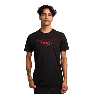 Five Nights At Freddy's Black & White Character Art Men's Black Crew Neck Short Sleeve T-shirt - 1 of 4