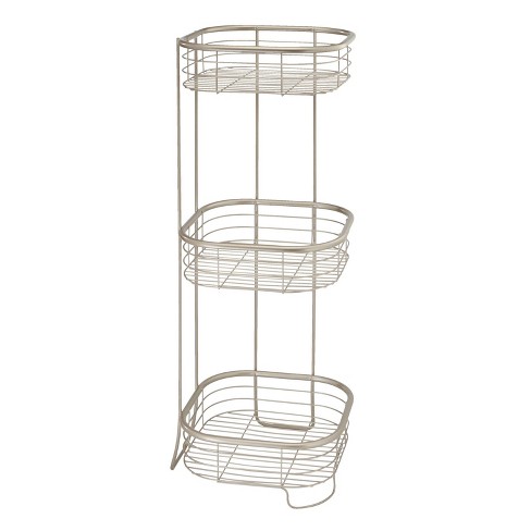 iDesign, Metal Wire Corner Standing Shower Caddy 3-Tier Bath Shelf