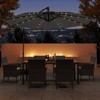 Costway 10 FT Solar Offset Hanging Umbrella Patio Cantilever Umbrella with 32 LED Lights Brown/Turquoise/Beige/Gray/Red - 2 of 4