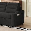 83.5" Convertible Sleeper Sofa with Storage Recliner & Cup Holder, Polyester Fabric (Space-Saving Design) - 2 of 4